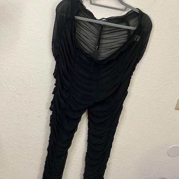 NWT Fashion Nova Sheer Rusched Leggings - Picture 10 of 10